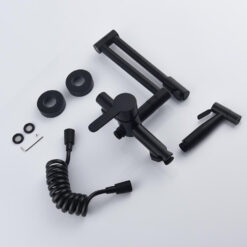 Brass Pot Filler Folding Faucet with Side Sprayer Kitchen Sink Faucet with Swing Arm and Double Function Joint