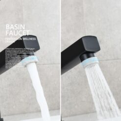 Brass Pulldown Basin Faucet with Pull Out Sprayer Single Lever Faucet for Bathroom Hot and Cold Water Faucet