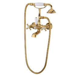 Antique Bathtub Faucet | Wall-Mounted Shower Faucet | European Single Handle Brass Tub Faucet