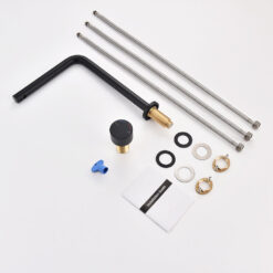 Dual Hole Basin Faucet Single Handle Vanity Sink Faucet 360 Degree Swivel Sink Water Faucet