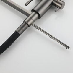 Brass Dual Handle Filter Kitchen Faucet With Towel Hanger