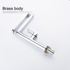 Folding Kitchen Faucet Hot and Cold Kitchen Sink Mixer Brushed Nickel Facing Rotatable Telescopic Faucet