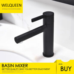 Black Finish Brass Deck Mount Bathroom Faucet Vanity Vessel Sinks Mixer Tap Cold And Hot Water Tap