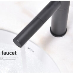 Black Finish Brass Deck Mount Bathroom Faucet Vanity Vessel Sinks Mixer Tap Cold And Hot Water Tap