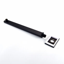 Black Rain Shower System Brass Fixed Shower Head Rain Mixer Shower Combo Wall Mount Shower Trim Kit with Rough-in