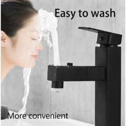 Brass Basin Faucet Multi-Functional Stretch Faucet Hot And Cold Water Pull Out Sink Faucet