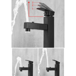 Brass Basin Faucet Multi-Functional Stretch Faucet Hot And Cold Water Pull Out Sink Faucet