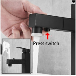 Brass Basin Faucet Multi-Functional Stretch Faucet Hot And Cold Water Pull Out Sink Faucet