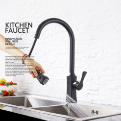 Brass Bathroom Basin Faucet 360 Degree Rotatable Draggable Kitchen Sink Single Handle Faucet Spout Mixer Tap