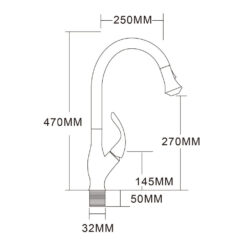 Brass Brushed Nickel Deck Mounted 360 Degree Rotating Pull Out Sprayer Kitchen Faucet Mixer Tap For Kitchen