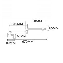 Brass Double Switch Folding Faucet Advanced Rotating Kitchen Faucet Wall Mounted Cold Water Tap