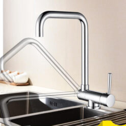 Brass Kitchen Tap Copper Rotating Folding Faucet Brushed Nickel Under Mounted Kitchen Sink Faucet