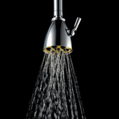 Brass Chrome Rain Shower Head Wall Mounted High Pressure Shower Head Rainfall 2 Jets Shower Head