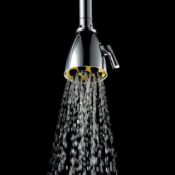 Brass Chrome Rain Shower Head Wall Mounted High Pressure Shower Head Rainfall 2 Jets Shower Head