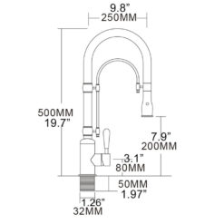 Brass Body Revolve Two-Way Washing Mounting Hardware G3/8