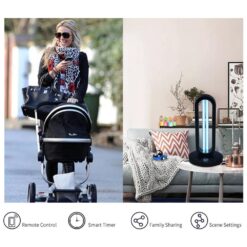 Germicidal Light | UVC 38 W Fridge Deodorizer Air Purifier Odor Eliminators for Rooms Cabinets Wardrobe