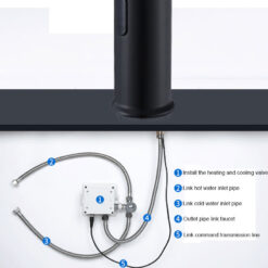 Copper Automatic Sensor Faucet Basin Single Cold Black Faucet Hot Smart Sensor Infrared Hand Washing Basin Faucet