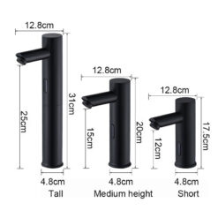 Copper Automatic Sensor Faucet Basin Single Cold Black Faucet Hot Smart Sensor Infrared Hand Washing Basin Faucet