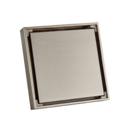 100% Solid Brass Square Bathroom Shower Floor Drain Tile Insert Invisible Water Filter Black Gold Chrome Nickel Brushed