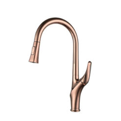 Brushed Gold Pull Out Kitchen Faucet Rotatable Cold Hot Water Mixer Taps Single Handle Deck Mounted Kitchen Sink Faucets