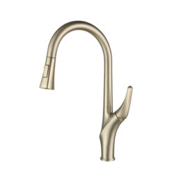Brushed Gold Pull Out Kitchen Faucet Rotatable Cold Hot Water Mixer Taps Single Handle Deck Mounted Kitchen Sink Faucets