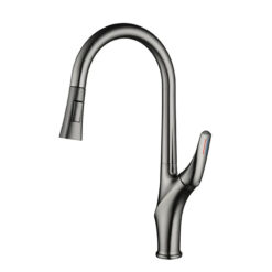 Brushed Gold Pull Out Kitchen Faucet Rotatable Cold Hot Water Mixer Taps Single Handle Deck Mounted Kitchen Sink Faucets