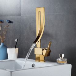 Brass Basin Faucet Luxury Bathroom Faucet Sink Mixer Tap Deck Mounted Faucet Hot And Cold Black Mixer Tap