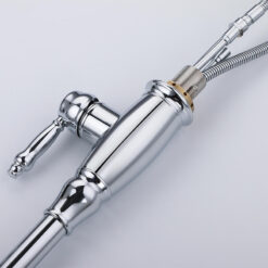 Brass Single Handle Pull Out Kitchen Faucet Multi-Function Sprayer Head 360 Degree Swivel Kitchen Sink Faucet