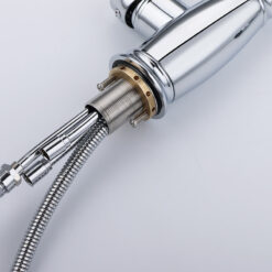 Brass Single Handle Pull Out Kitchen Faucet Multi-Function Sprayer Head 360 Degree Swivel Kitchen Sink Faucet