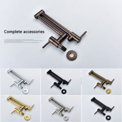 Brass Wall Mounted Kitchen Faucet | Cold Water Folding Kitchen Faucet | Single Lever Rotate Kitchen Sink Faucet 7 Colors