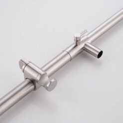 Bathroom Shower Column Set | SUS 304 Stainless Steel Bathroom Shower System | Wall Mounted Adjustable Triple Function Shower Faucet Brushed Nickel