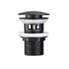 Bathroom Sink Pop-Up Alba Matte Black Waste Pipe First-Class Stopper Strainer With Hole Sewer Plug