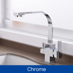 Dual Handle Kitchen Faucet With Dual Spray 360 Degree Rotated Brass Kitchen Faucet Drinking Water Purifier Filter System