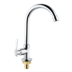 Brass Cold Water Kitchen Faucet | Commercial Tap Gooseneck Bar Faucet | Single Lever Chrome Top Rated Saving Water Taps