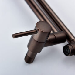 Brass Wall Mounted Kitchen Faucet | Cold Water Folding Kitchen Faucet | Single Lever Rotate Kitchen Sink Faucet 7 Colors