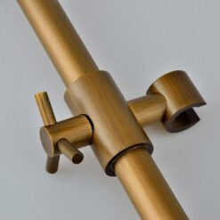 Antique Brass Shower Faucet | Shower System with 8 Rain Shower head | Multi-Function Adjustable Slide Bar shower set