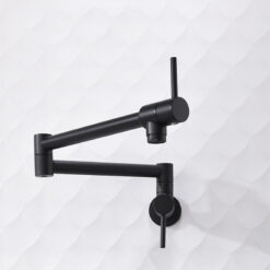 Brass Wall Mounted Kitchen Faucet | Cold Water Folding Kitchen Faucet | Single Lever Rotate Kitchen Sink Faucet 7 Colors