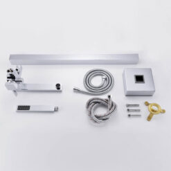 Freestanding Bathtub Faucet | Tub Filler Floor Mounted Brass Bathtub Faucet | Bathtub Faucet Single Handle With Handheld Shower Chrome Plating