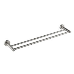 Bathroom Towel Bar | Wall Mounted Stainless Steel Single Towel Bar | Round Style Towel bar Holder Brush Nickel Finished