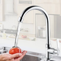 Brass Cold Water Kitchen Faucet | Commercial Tap Gooseneck Bar Faucet | Single Lever Chrome Top Rated Saving Water Taps