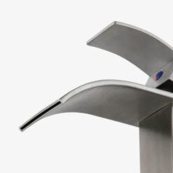 Bathroom Waterfall Basin Faucet | Single Handle Stainless Steel Lavatory Faucet | Brushed Nickel Bathroom Sink Faucets