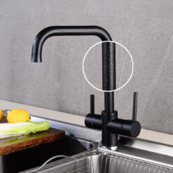 360 Degree Rotation Brass Drinking Filtered Water Kitchen Faucet Brass Single Hole Kitchen Faucet Dual Handle Kitchen Sink Tap