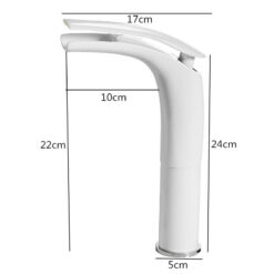 Bathroom Basin Faucet White and Black Baking Solid Brass Special Sink Mixer Tap Hot & Cold Waterfall Basin Faucet