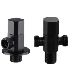 Brass Copper Black Angle Valve for Kitchen Bathroom Toilet  Cold and Hot Water Stop Valve