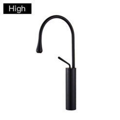 Basin Faucets Black Bathroom Faucet for Bathroom Basin Mixer Tall Taps Waterfall Mixer Single Hole Sink Faucet