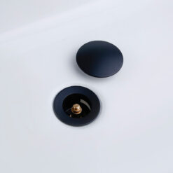 Bathroom Sink Pop-Up Alba Matte Black Waste Pipe First-Class Stopper Strainer With Hole Sewer Plug