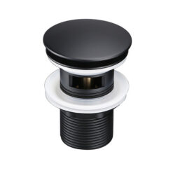 Bathroom Sink Pop-Up Alba Matte Black Waste Pipe First-Class Stopper Strainer With Hole Sewer Plug