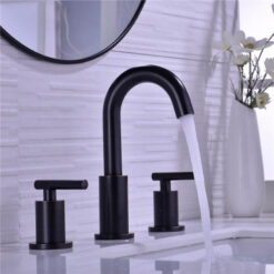 Bathroom Sink Faucet Solid Brass Double Handle Sink Mounted Hot & Cold Mix Basin Faucet European Style Basin Accessories