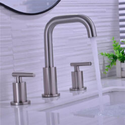 Bathroom Sink Faucet Solid Brass Double Handle Sink Mounted Hot & Cold Mix Basin Faucet European Style Basin Accessories