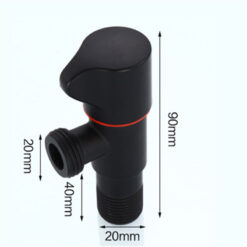 Bathroom Angle Filling Valve | Faucets Black Stainless Steel Kitchen Cold Hot Mixer Tap Accessories Standard G1/2 Threaded